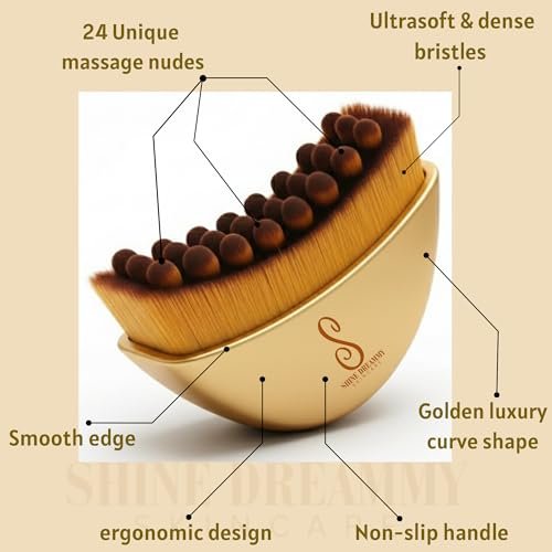 Lymphatic Contour Face Brush for Facial Sculpting – Anti-Puffiness, Detox & Lift, Improves Skin Glow & Absorption – Guasha Depuff Lift Brush for Face, Neck, Chin Massage – Instruction Included Avelisse