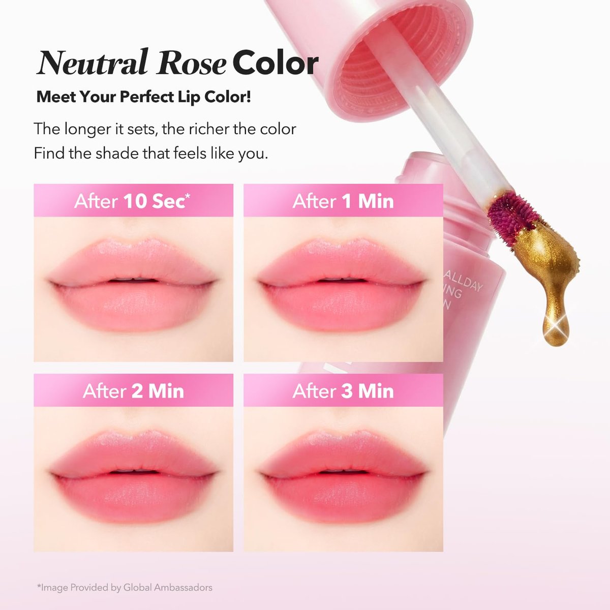 APRILSKIN Hero All Day Plumping Lip Stain - 24H Long-Lasting, Quick Visible Plumping, Smudge-Proof & Transfer Proof Wipe-Off Tint - Natural Rose (0.14 oz) - görsel 13