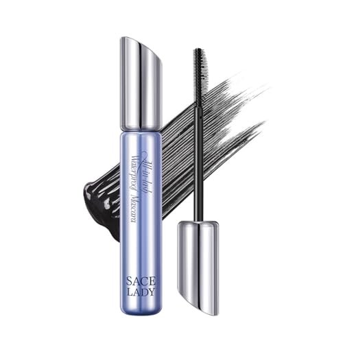 SACE LADY Waterproof Mascara - All-in-Lash Volume & Length, Smudge-Proof & Sweat-Proof, Long-Lasting Curl, Natural Black Eye Makeup for Women Avelisse