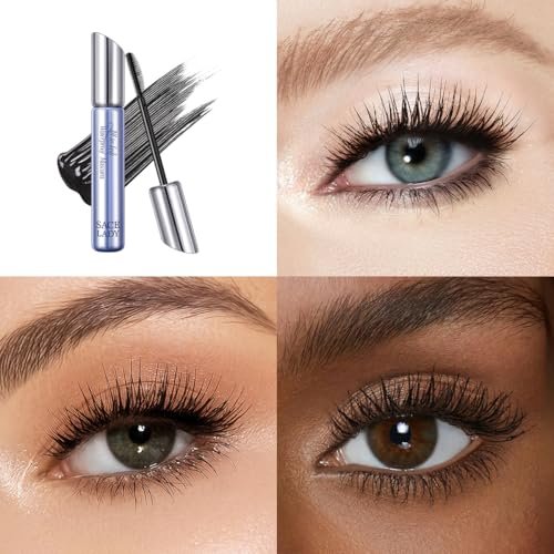 SACE LADY Waterproof Mascara - All-in-Lash Volume & Length, Smudge-Proof & Sweat-Proof, Long-Lasting Curl, Natural Black Eye Makeup for Women Avelisse