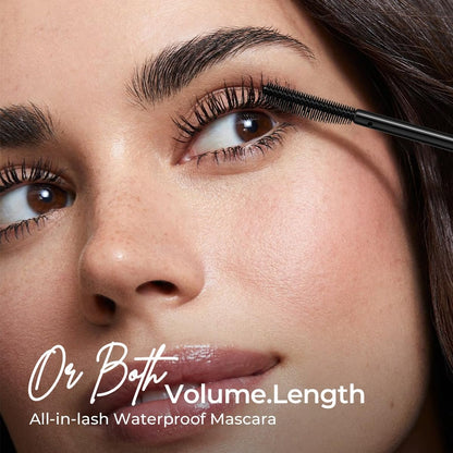 SACE LADY Waterproof Mascara - All-in-Lash Volume & Length, Smudge-Proof & Sweat-Proof, Long-Lasting Curl, Natural Black Eye Makeup for Women Avelisse