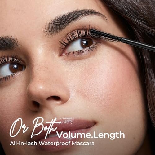 SACE LADY Waterproof Mascara - All-in-Lash Volume & Length, Smudge-Proof & Sweat-Proof, Long-Lasting Curl, Natural Black Eye Makeup for Women Avelisse