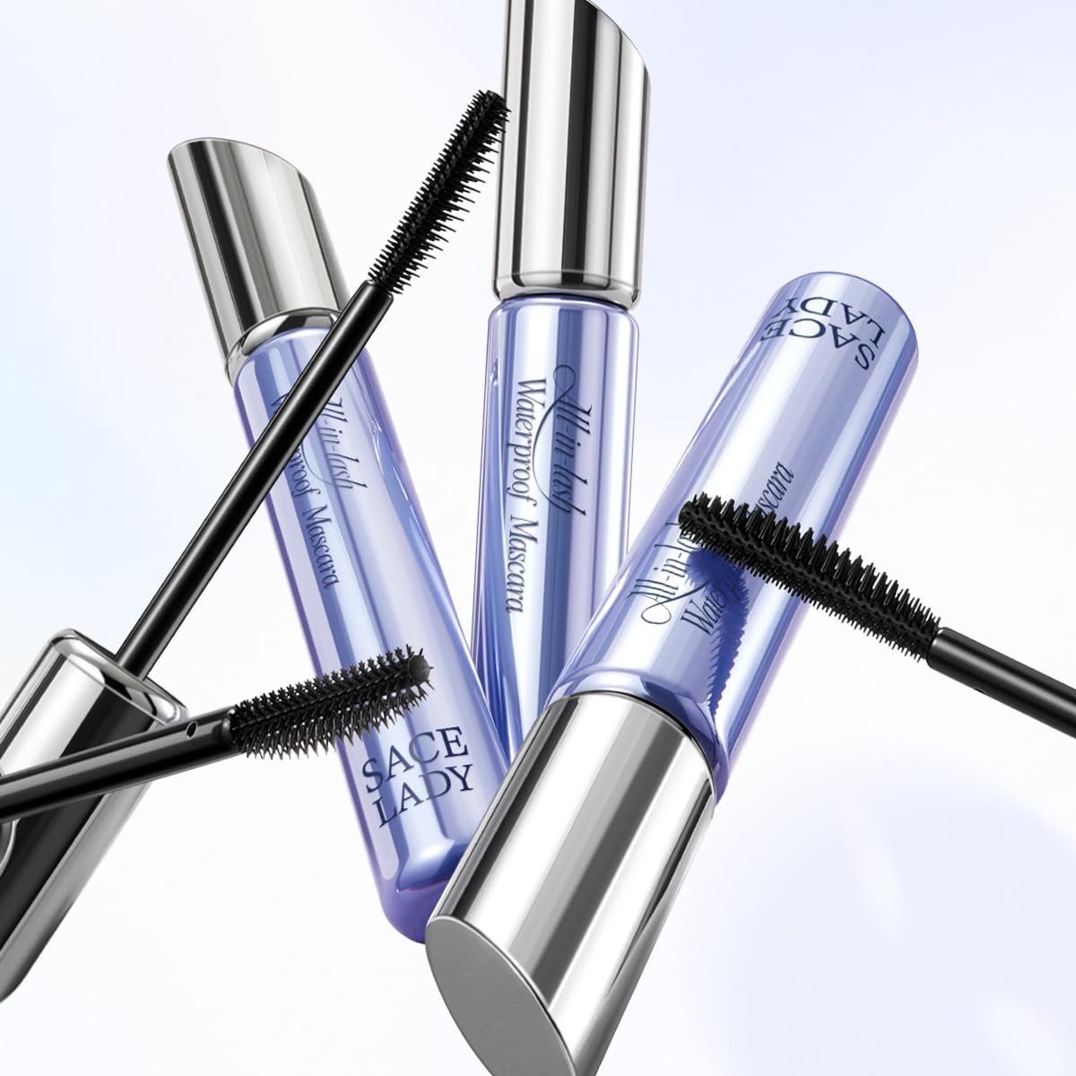 SACE LADY Waterproof Mascara - All-in-Lash Volume & Length, Smudge-Proof & Sweat-Proof, Long-Lasting Curl, Natural Black Eye Makeup for Women Avelisse