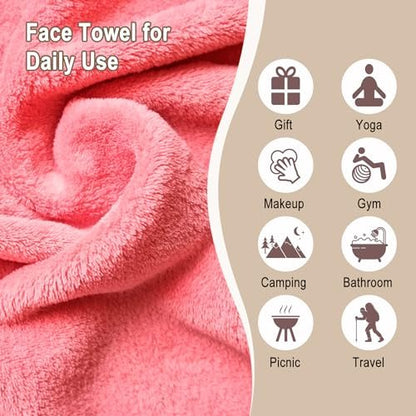 KODAMO Makeup Remover Cloth - Reusable Microfiber Face Towels for Makeup Removal, Cleansing & Skincare - Washable Facial Cloths for Sensitive Skin (Pack of 5)