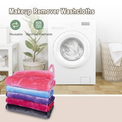 KODAMO Makeup Remover Cloth - Reusable Microfiber Face Towels for Makeup Removal, Cleansing & Skincare - Washable Facial Cloths for Sensitive Skin (Pack of 5)