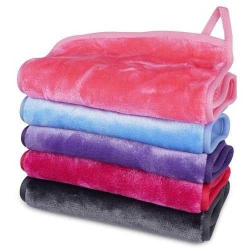 KODAMO Makeup Remover Cloth - Reusable Microfiber Face Towels for Makeup Removal, Cleansing & Skincare - Washable Facial Cloths for Sensitive Skin (Pack of 5) - görsel 2