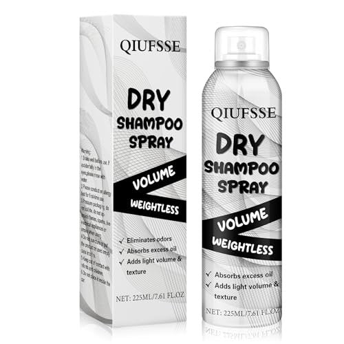 QIUFSSE Dry Shampoo Spray - Volumizing Dry Shampoo for Women & Men, Absorbs Excess Oil, Instant Refresh Hair, Rice Starch, Keratin, Nourishes Hair Roots, 7.61 oz Avelisse