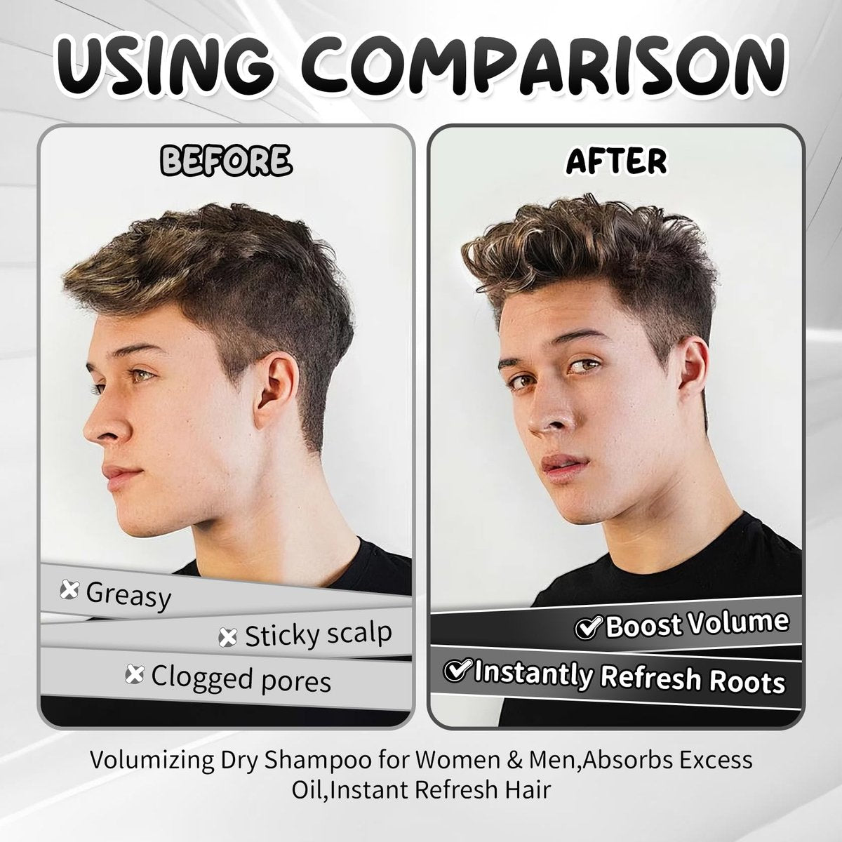 QIUFSSE Dry Shampoo Spray - Volumizing Dry Shampoo for Women & Men, Absorbs Excess Oil, Instant Refresh Hair, Rice Starch, Keratin, Nourishes Hair Roots, 7.61 oz Avelisse