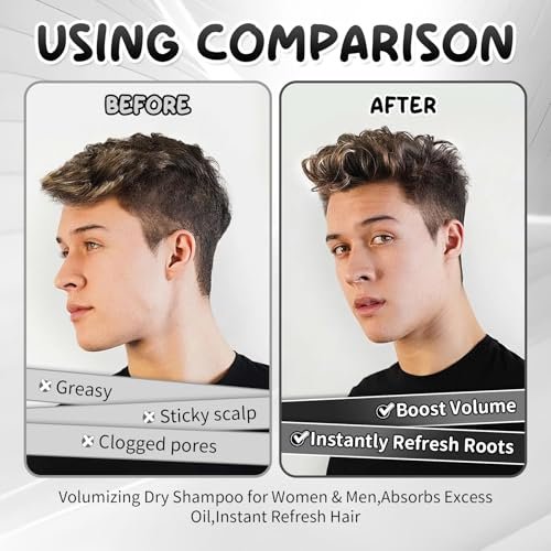 QIUFSSE Dry Shampoo Spray - Volumizing Dry Shampoo for Women & Men, Absorbs Excess Oil, Instant Refresh Hair, Rice Starch, Keratin, Nourishes Hair Roots, 7.61 oz Avelisse