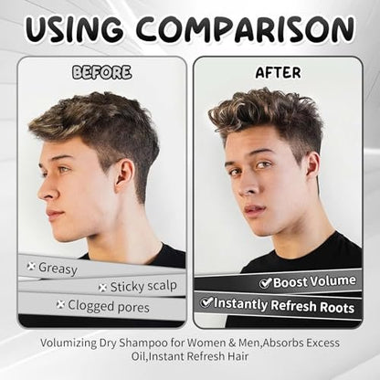 QIUFSSE Dry Shampoo Spray - Volumizing Dry Shampoo for Women & Men, Absorbs Excess Oil, Instant Refresh Hair, Rice Starch, Keratin, Nourishes Hair Roots, 7.61 oz Avelisse