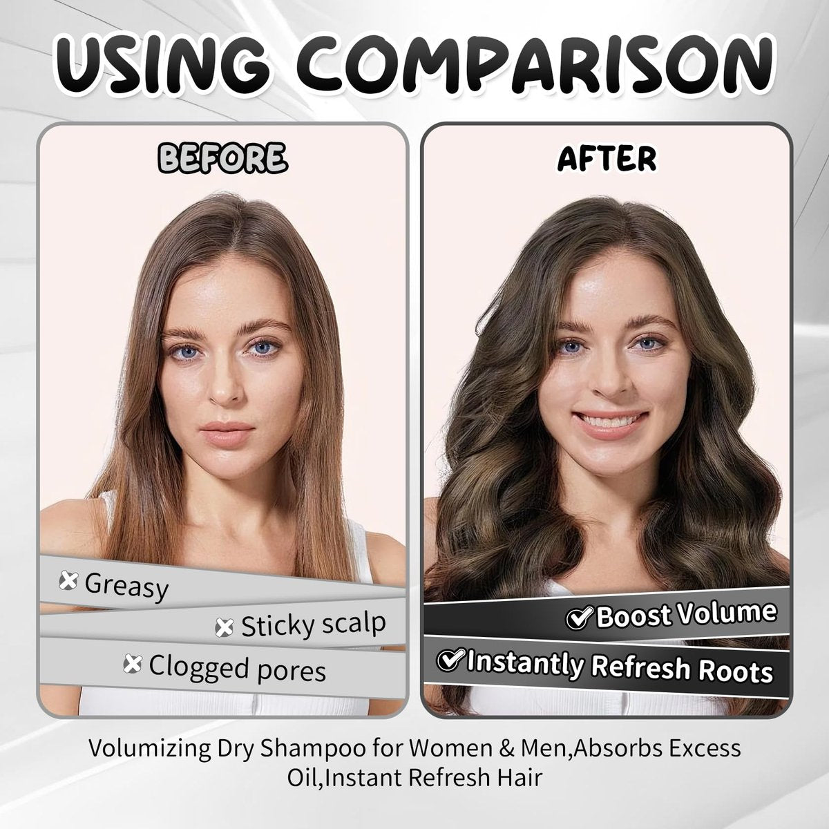 QIUFSSE Dry Shampoo Spray - Volumizing Dry Shampoo for Women & Men, Absorbs Excess Oil, Instant Refresh Hair, Rice Starch, Keratin, Nourishes Hair Roots, 7.61 oz Avelisse