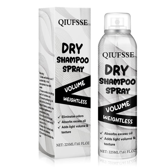 QIUFSSE Dry Shampoo Spray - Volumizing Dry Shampoo for Women & Men, Absorbs Excess Oil, Instant Refresh Hair, Rice Starch, Keratin, Nourishes Hair Roots, 7.61 oz Avelisse