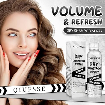 QIUFSSE Dry Shampoo Spray - Volumizing Dry Shampoo for Women & Men, Absorbs Excess Oil, Instant Refresh Hair, Rice Starch, Keratin, Nourishes Hair Roots, 7.61 oz Avelisse