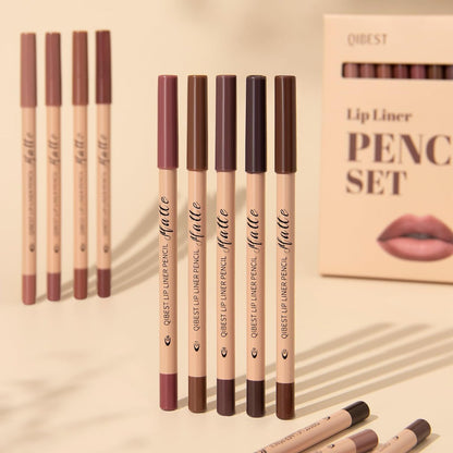 Petansy Matte Lip Liner Set - 12 Colors Long Lasting Waterproof Nude Lip Liner Pencil Set, Smooth High Pigmented Natural Lip Makeup Pencils