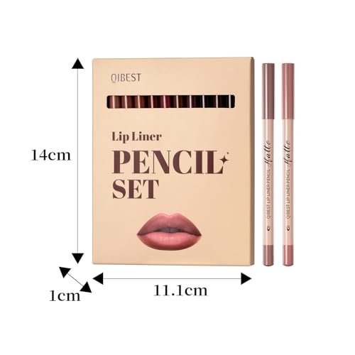 Aseawave 12-Color Matte Lip Liner Set – Brown Tone Natural Lip Makeup, Ultra Fine Creamy Long-Lasting Pencils - görsel 4