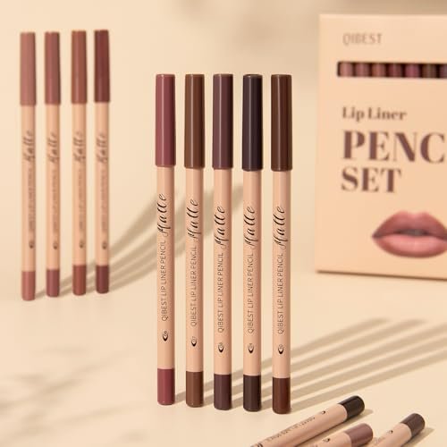 Petansy Matte Lip Liner Set - 12 Colors Long Lasting Waterproof Nude Lip Liner Pencil Set, Smooth High Pigmented Natural Lip Makeup Pencils - görsel 12