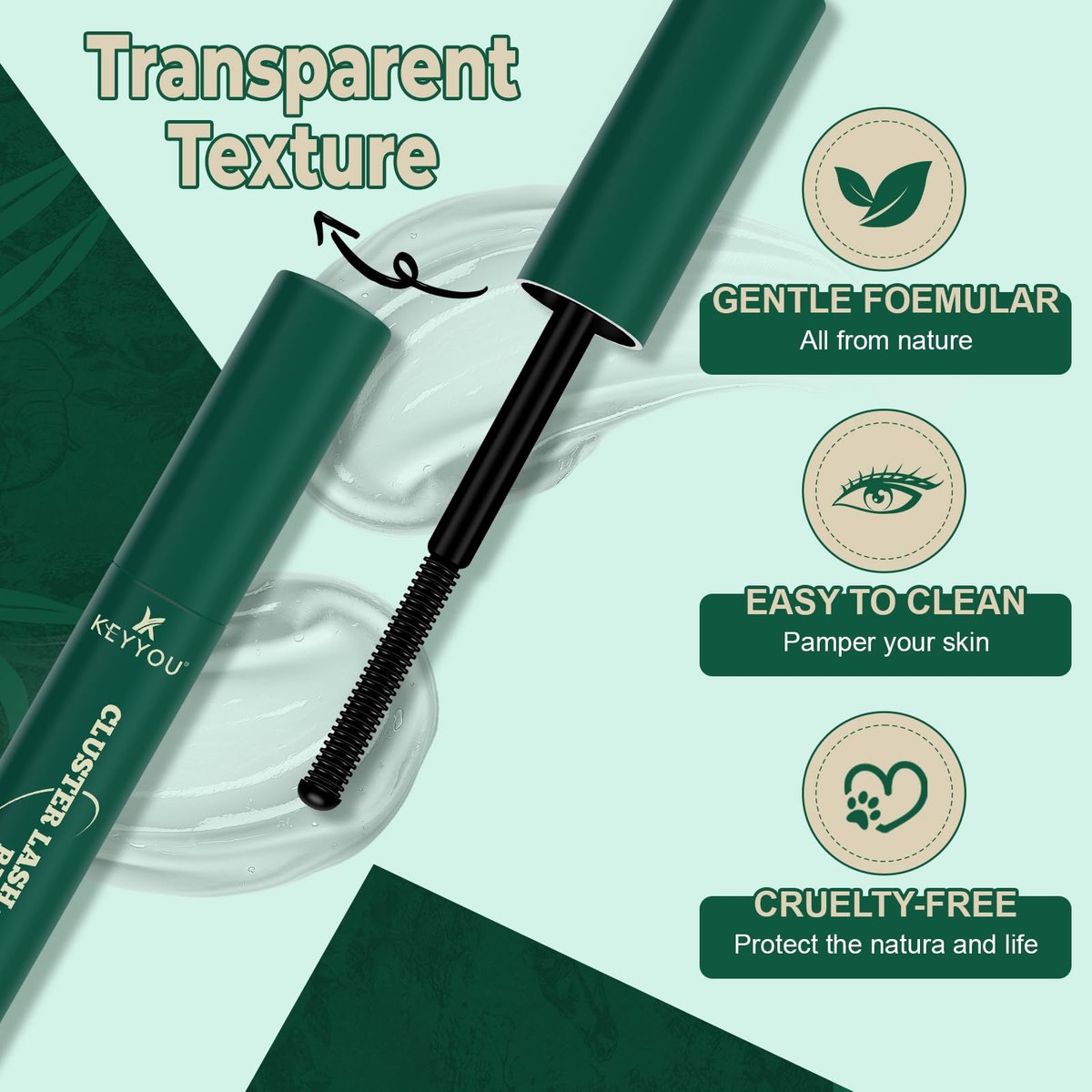 KEYYOU Lash Cluster Lash Remover 5ML – Oil-Based Gentle Eyelash Glue Remover for Lash Bond and Seal, Safe for Self-Application DIY Use - görsel 7