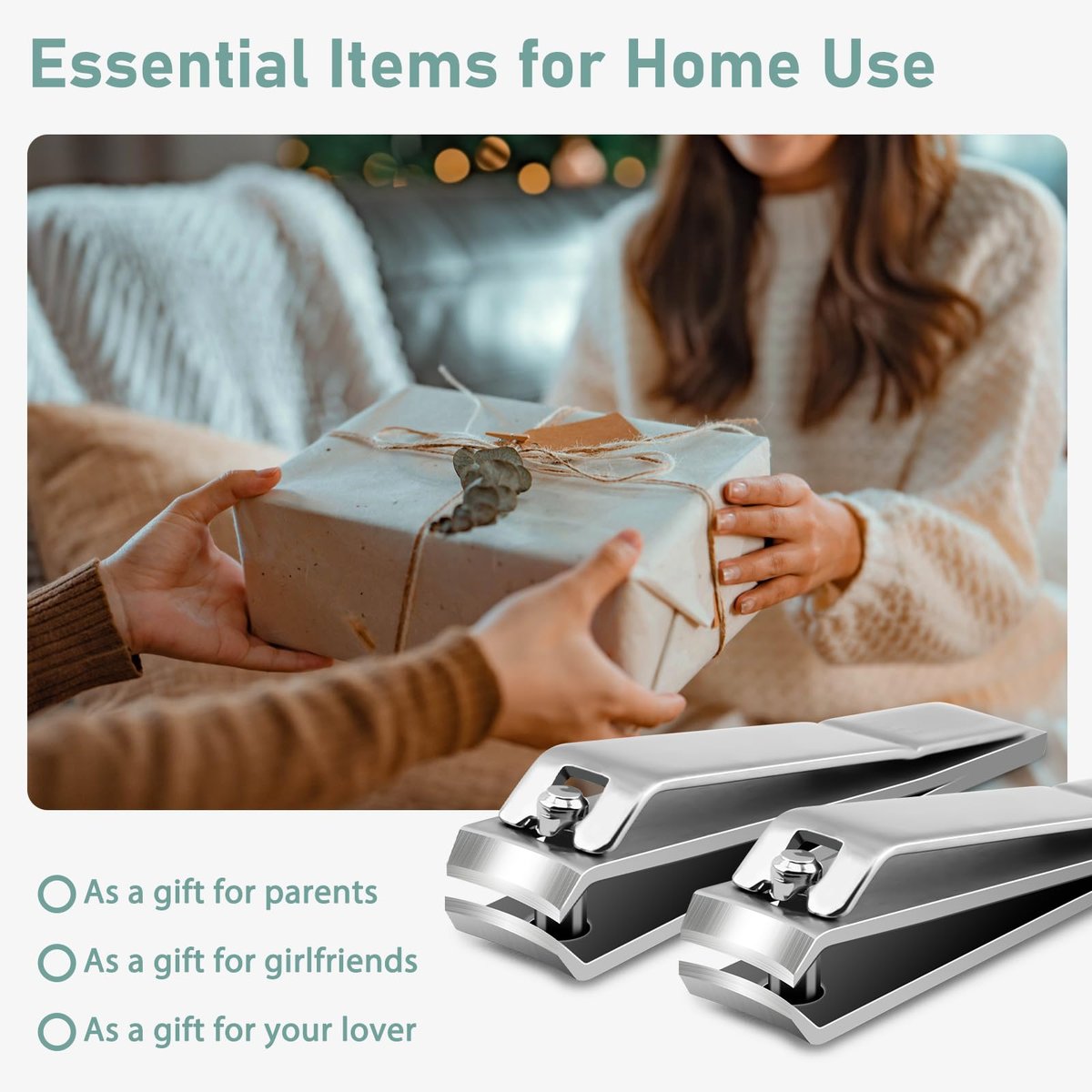 HOFASON 8 Pcs Large Curved Nail Clippers Set - Stainless Steel Fingernail and Toenail Clippers for Women and Men, Bulk Manicure Pedicure Kit for Travel and Stocking Stuffers - görsel 12