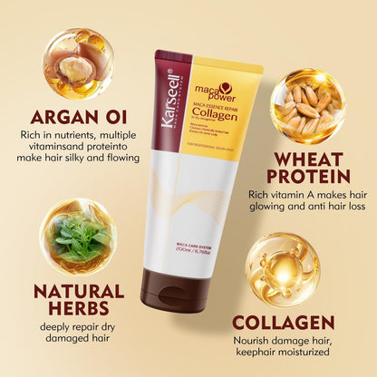 Karseell Collagen Hair Treatment Deep Repair Mask with Argan Oil for Dry Damaged Hair - 200ml Avelisse