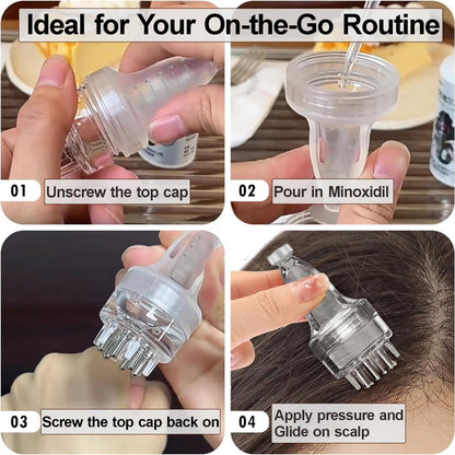 Angel Kiss Minoxidil Applicator - Mess-Free Hair Oil Dispenser for Scalp, Compact & Waste-Free Applicator Bottle for Hair Growth Treatments