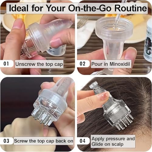 Angel Kiss Minoxidil Applicator - Mess-Free Hair Oil Dispenser for Scalp, Compact & Waste-Free Applicator Bottle for Hair Growth Treatments - görsel 12
