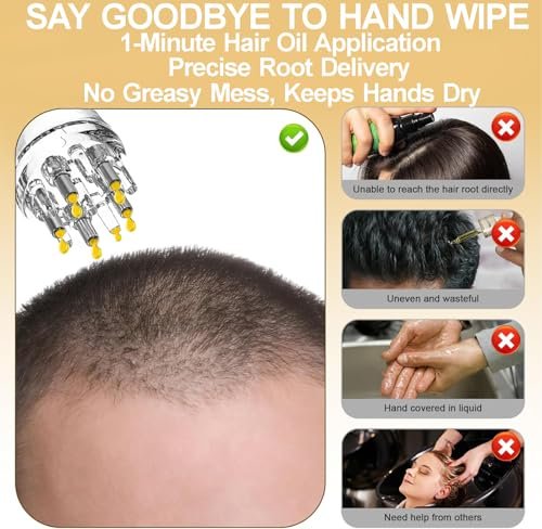 Angel Kiss Minoxidil Applicator - Mess-Free Hair Oil Dispenser for Scalp, Compact & Waste-Free Applicator Bottle for Hair Growth Treatments - görsel 8