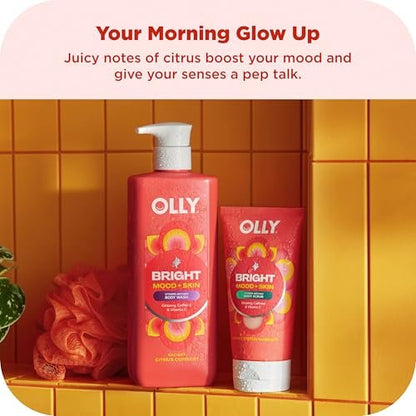 OLLY Rest & Rise Body Care Set – Day & Night Regimen – 2 Body Washes + Body Serum Lotion + Scrub – Nourishing, Hydrating – 4 Count Avelisse