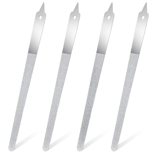 Clofiak 4 PCS Diamond Deb Nail File, 6-inch Stainless Steel Metal Nail File, Double Sided Manicure Pedicure Toenails Tools for Salon Home - görsel 2