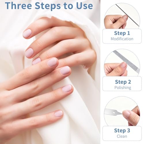 Clofiak 4 PCS Diamond Deb Nail File, 6-inch Stainless Steel Metal Nail File, Double Sided Manicure Pedicure Toenails Tools for Salon Home - görsel 6
