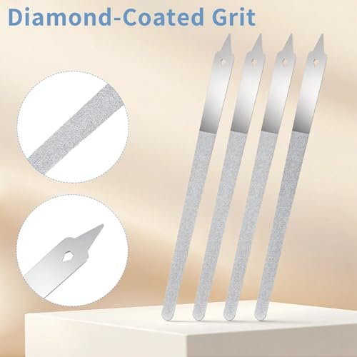 Clofiak 4 PCS Diamond Deb Nail File, 6-inch Stainless Steel Metal Nail File, Double Sided Manicure Pedicure Toenails Tools for Salon Home - görsel 12