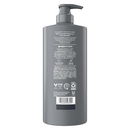 DOVE MEN + CARE Thick & Strong Shampoo 28 Fl Oz - Builds Hair Strength with Calcium