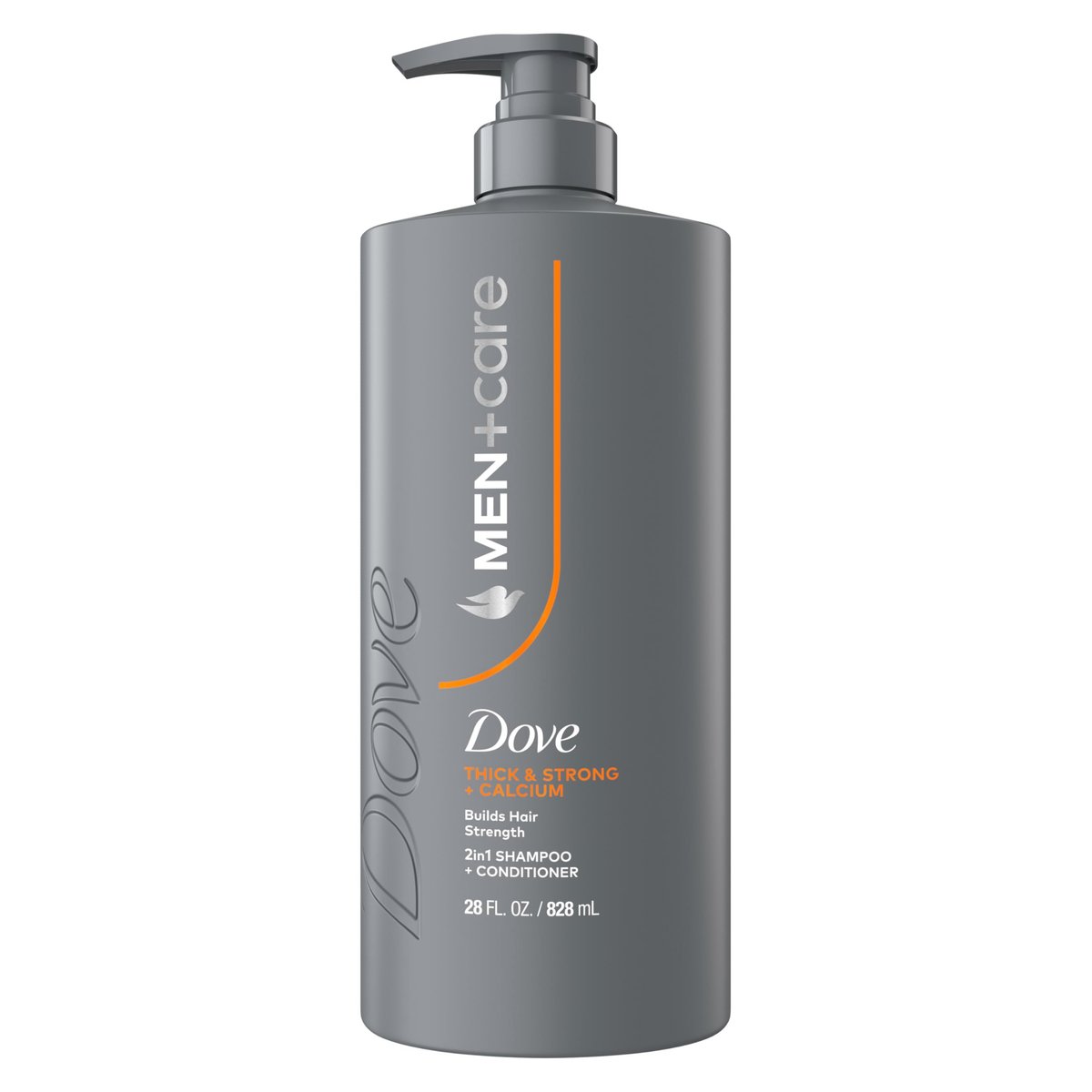 DOVE MEN + CARE Thick & Strong Shampoo 28 Fl Oz - Builds Hair Strength with Calcium - görsel 1