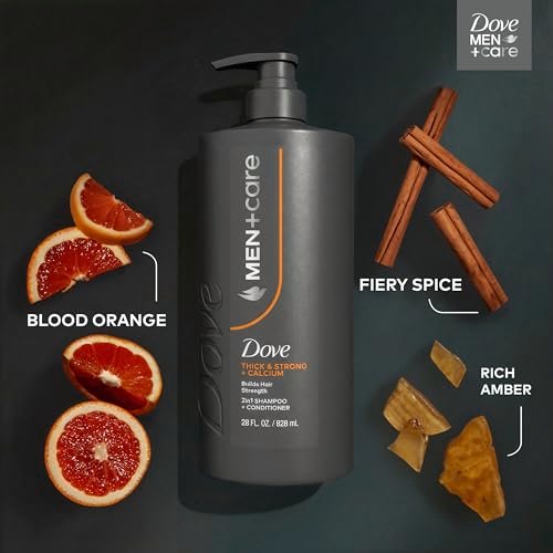 DOVE MEN + CARE Thick & Strong Shampoo 28 Fl Oz - Builds Hair Strength with Calcium - görsel 12