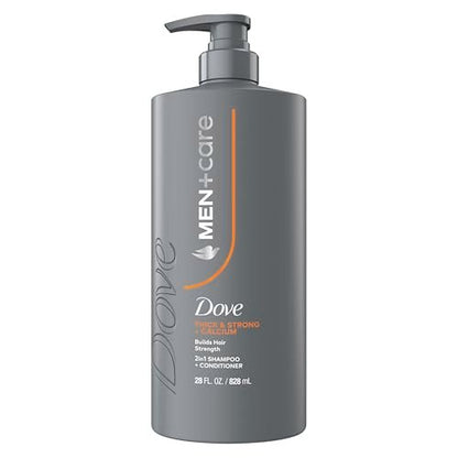 DOVE MEN + CARE Thick & Strong Shampoo 28 Fl Oz - Builds Hair Strength with Calcium