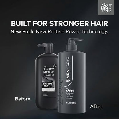 Dove Men+Care Charcoal & Clay Shampoo 28 Fl Oz | Deep Purifying & Hair Strengthening