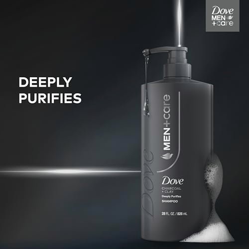 Dove Men+Care Charcoal & Clay Shampoo 28 Fl Oz | Deep Purifying & Hair Strengthening - görsel 8