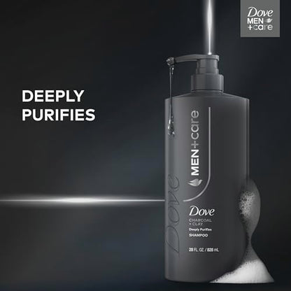 Dove Men+Care Charcoal & Clay Shampoo 28 Fl Oz | Deep Purifying & Hair Strengthening