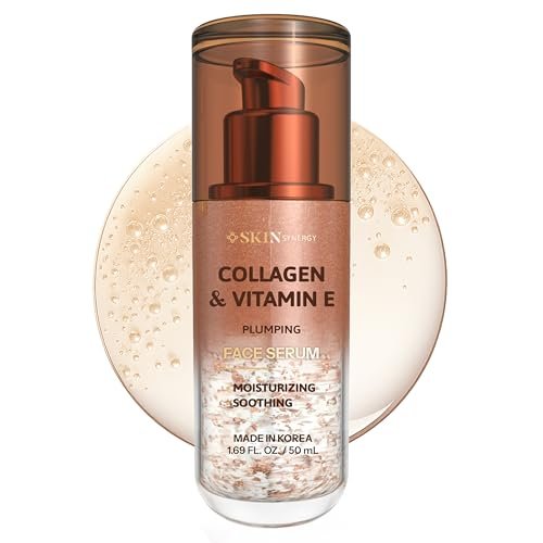 Skin Synergy Collagen & Vitamin E Face Serum – Hydrating, Firming & Nourishing – Anti-Aging Korean Skin Care, Clean Beauty, Vegan, Cruelty Free – 1.69 Fl Oz Avelisse