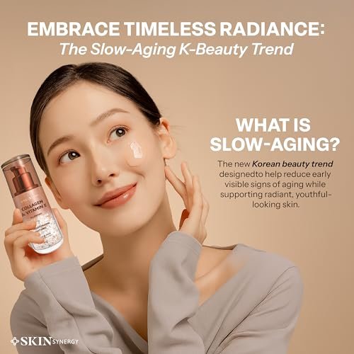 Skin Synergy Collagen & Vitamin E Face Serum – Hydrating, Firming & Nourishing – Anti-Aging Korean Skin Care, Clean Beauty, Vegan, Cruelty Free – 1.69 Fl Oz Avelisse