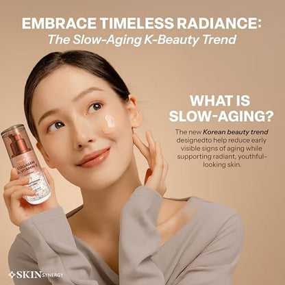 Skin Synergy Collagen & Vitamin E Face Serum – Hydrating, Firming & Nourishing – Anti-Aging Korean Skin Care, Clean Beauty, Vegan, Cruelty Free – 1.69 Fl Oz Avelisse