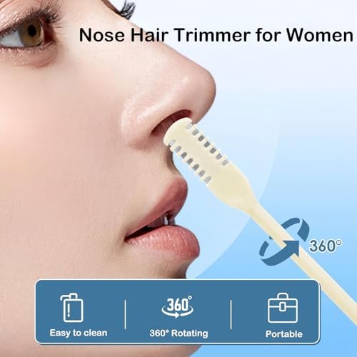 Kismiger 10-Pack Nose Hair Trimmer for Men and Women - 2-in-1 Double Sided Manual Nasal Hair Cutter with 360° Rotating Head, Portable Travel Size - görsel 8