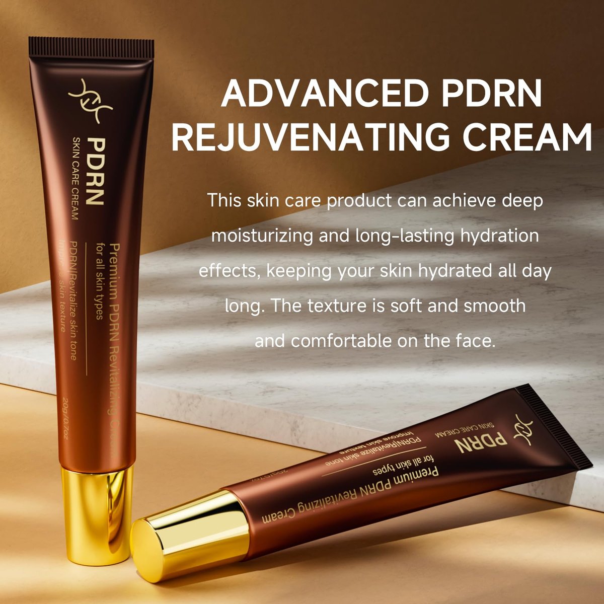 HZENPPOR PDRN Serum Cream – 99% Pure Salmon DNA Advanced Face Moisturizer with Collagen, Hyaluronic Acid & Niacinamide for Glass Glow Skin Hydration, Uneven Skin Tone (20g, Unscented) - görsel 9