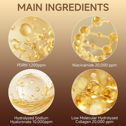 HZENPPOR PDRN Serum Cream – 99% Pure Salmon DNA Advanced Face Moisturizer with Collagen, Hyaluronic Acid & Niacinamide for Glass Glow Skin Hydration, Uneven Skin Tone (20g, Unscented)
