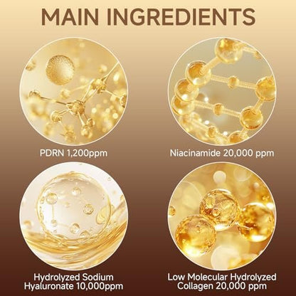 HZENPPOR PDRN Serum Cream – 99% Pure Salmon DNA Advanced Face Moisturizer with Collagen, Hyaluronic Acid & Niacinamide for Glass Glow Skin Hydration, Uneven Skin Tone (20g, Unscented)