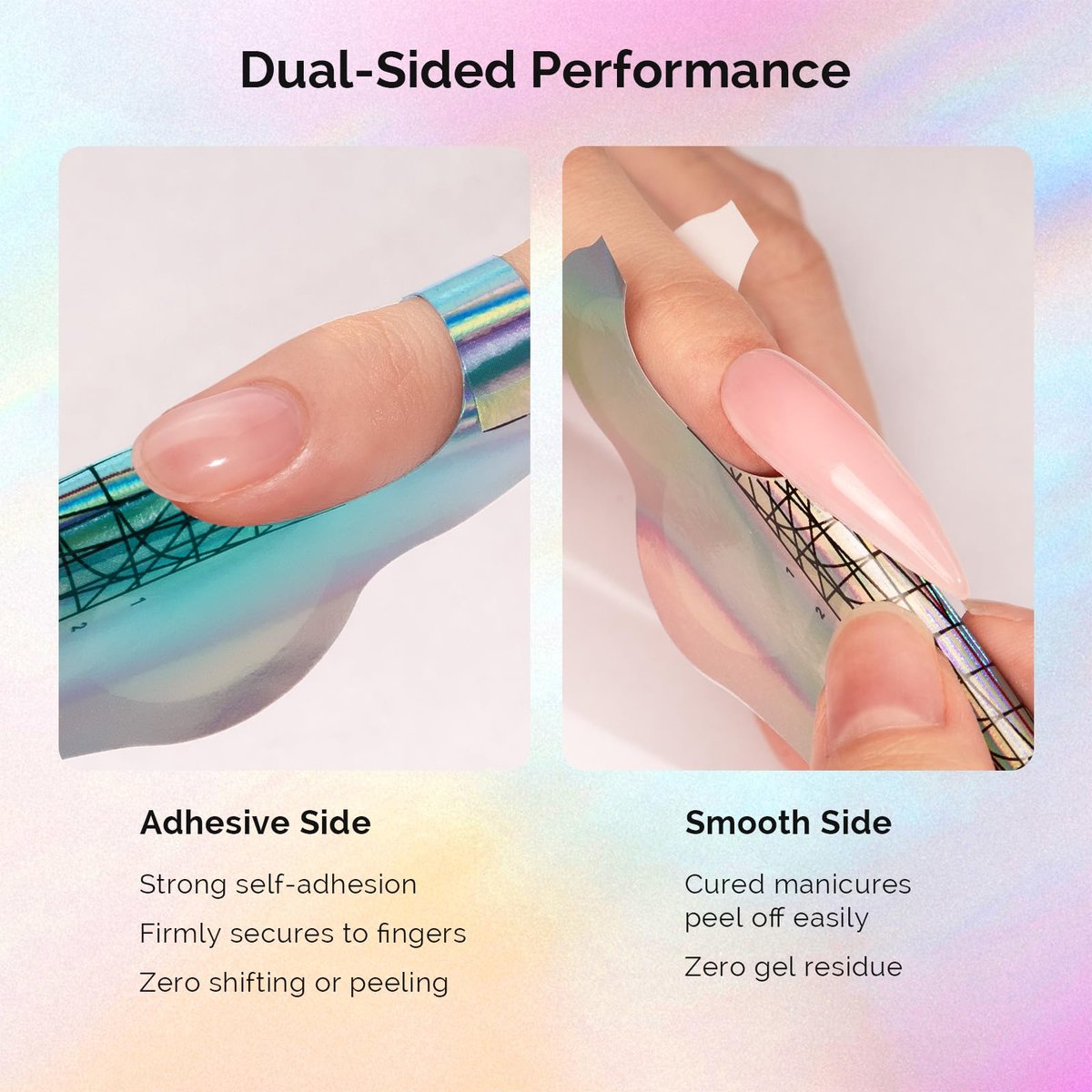 MelodySusie Nail Forms for Nail Extensions – 100 Pcs Long Length Strong Adhesion for Acrylic Builder Gel Poly Gel – Home DIY & Salon Nail Art Tools - görsel 7