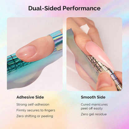 MelodySusie Nail Forms for Nail Extensions – 100 Pcs Long Length Strong Adhesion for Acrylic Builder Gel Poly Gel – Home DIY & Salon Nail Art Tools
