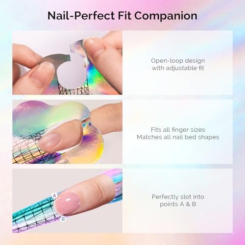 MelodySusie Nail Forms for Nail Extensions – 100 Pcs Long Length Strong Adhesion for Acrylic Builder Gel Poly Gel – Home DIY & Salon Nail Art Tools - görsel 10