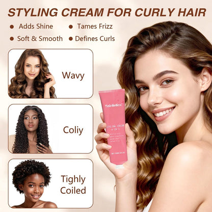 Seiolieliou 4-in-1 Hair Styling Cream Set – Professional Finishing Stick, Wax, Boar Bristle Brush & 3 Combs for Frizz Control, Shine & Hold Avelisse