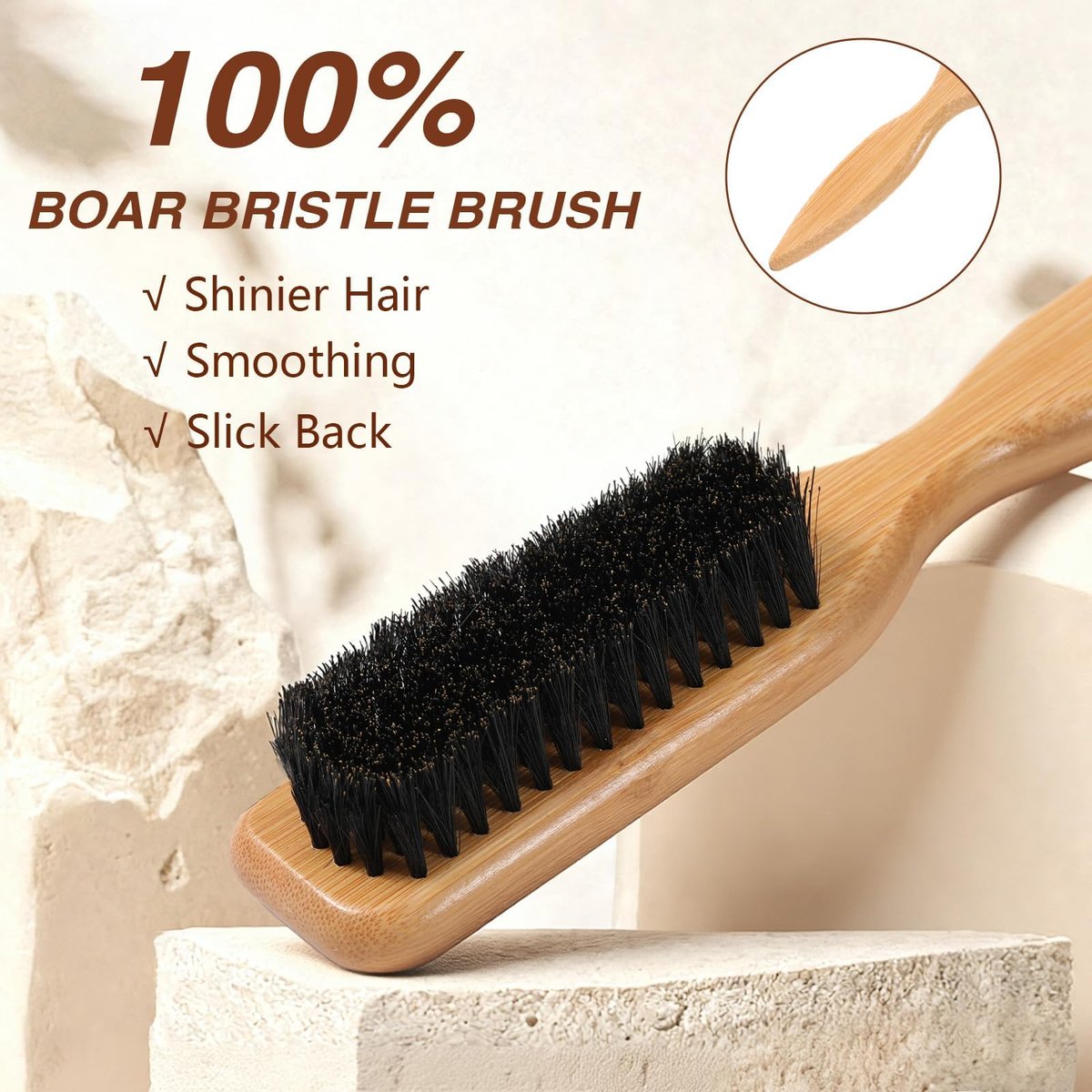 Seiolieliou 4-in-1 Hair Styling Cream Set – Professional Finishing Stick, Wax, Boar Bristle Brush & 3 Combs for Frizz Control, Shine & Hold Avelisse