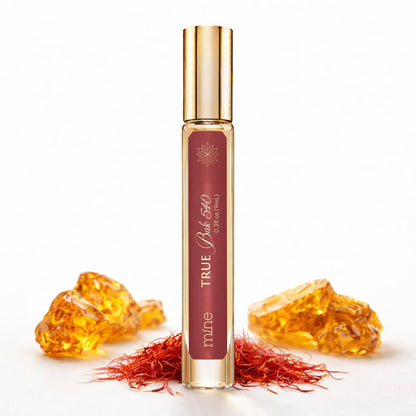 Mine True Bak 540 Eau de Parfum - Ambery Saffron Long Lasting Perfume for Women - Travel Size 9ml (0.3 fl oz) - Ideal Gift for Her Avelisse